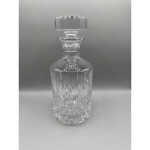 Crystal LILLIAN Liquor Decanter Vertical Cross Cut Matches Lismore Whiskey